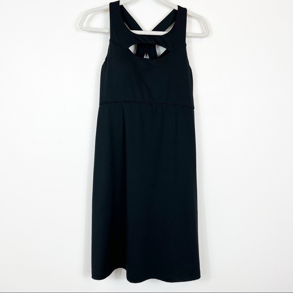 Athleta Dresses & Skirts - Athleta Tank Dress Built In Bra Keyhole Front Black Size Large